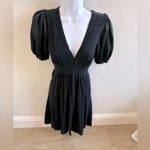 BCBG MAXAZRIA Black Puff Sleeve Dress – XS
